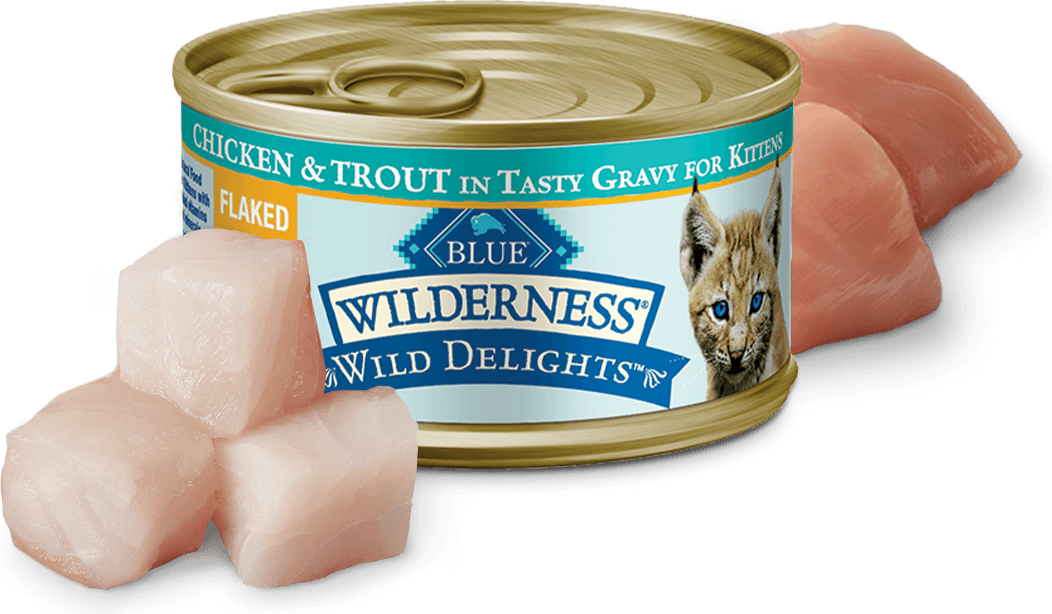 BLUE Buffalo Wilderness Wild Delights Flaked Chicken And Trout Recipe - Kitten